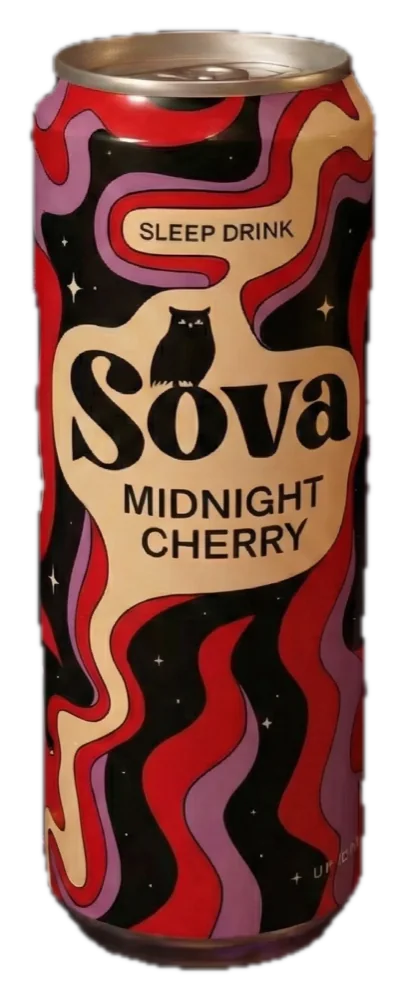 Sova Midnight Cherry Sova - 12 Pack can